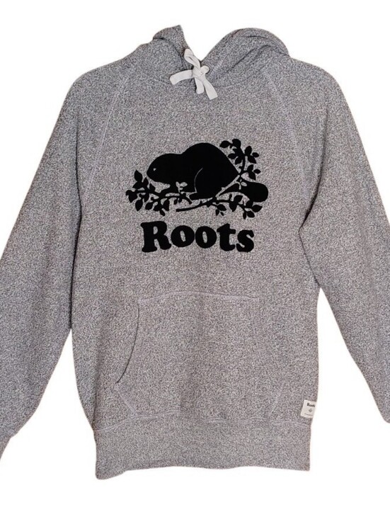 Roots Other - Roots Gray Crewneck Hoodie with Beaver Logo